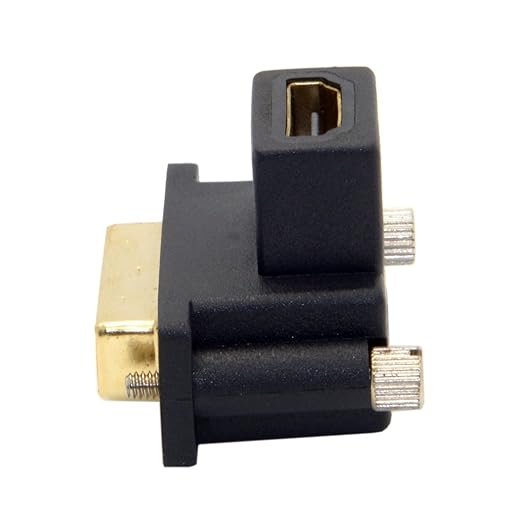 cablecc Up Angled 90 Degree DVI Male to HDMI Female Adapter for Computer & HDTV & Graphics Card