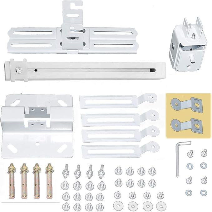 Coret Projector Drop Ceiling Mount, Universal Hanger Wall Mount Shelf Holder, Adjustable Height Pole Mount for Epson Optoma Benq, Holds up to 33 lbs (White)