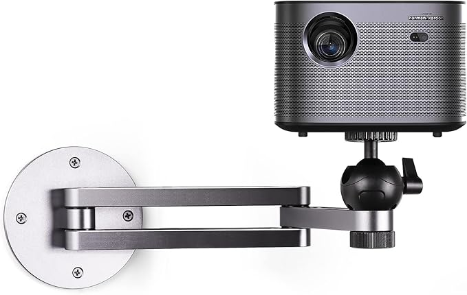 Foldable Projector Wall Mount Aluminum Alloy Adjustable Projector Stand Wall Mount for Projetctor Universal Porjector Mount Projectors Bracket with 360 Rotating