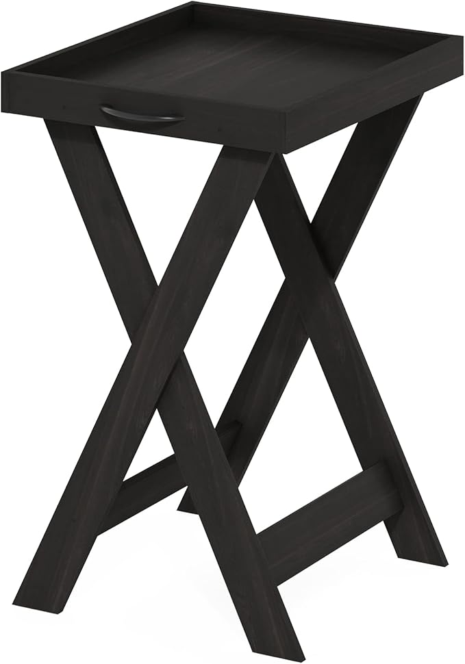 Furinno Classic Tray Table with Removable Tray, Espresso