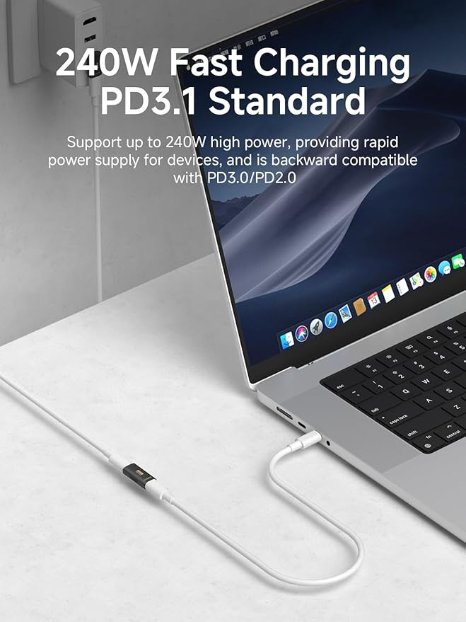 Hagibis 240W 80Gbps 8K@60Hz USB C Adapter, USB-C Female to Female Adapter, USB4 Connecter for Thunderbolt 5/4/3, Laptop, Switch, Dock, Mac, Tablet, iPhone 16 15 Pro Max (TUA07)