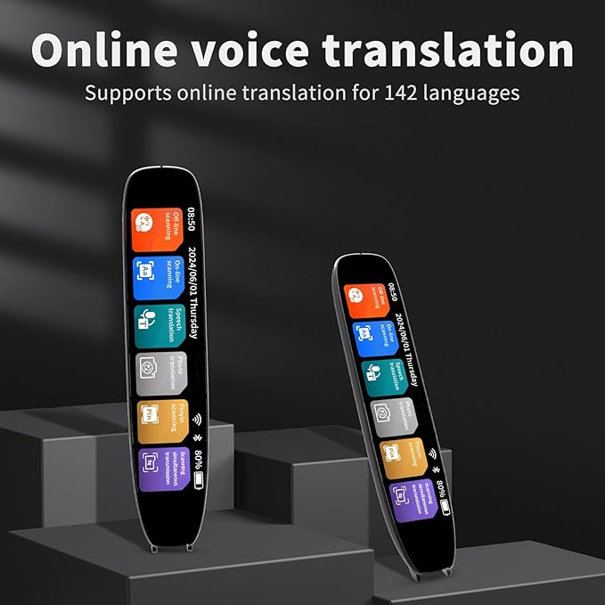 Translation Pen,Translator Pen for Dyslexia,142 Language Scan Reading Pen,Online/Offline/Text to Speech/Photo traductor Pen,Language Learners,Travel, Business People ﻿Pen Scanner