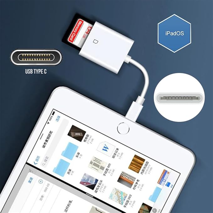 NFHK USB 2.0 Type C USB-C to Standard SD SDXC SDHC Card Reader Adapter Compatible with MacBook Laptop Tablet Phone