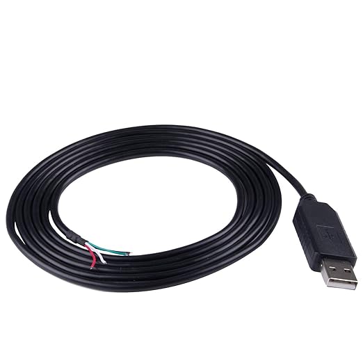 USB to RS485 Serial Cable FT232RNL Chipset Data Adapter Converter Cable Compatible for USB-RS485-WE-1800-BT Support Win7 8 10 XP Android Mac Linux (Black USB Housing)