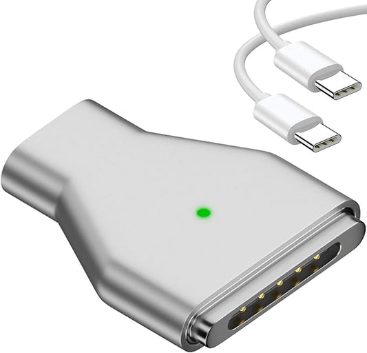 USB C to Magnetic 3 140W Charging Adapter Safe 3 Compatible with MacBook Pro 2023 (M2, 14/16 inch), MacBook Air 2022 (M2), MacBook Pro 2021 (M1, 14/16 inch) with 240W USB C Cable (1.5M)