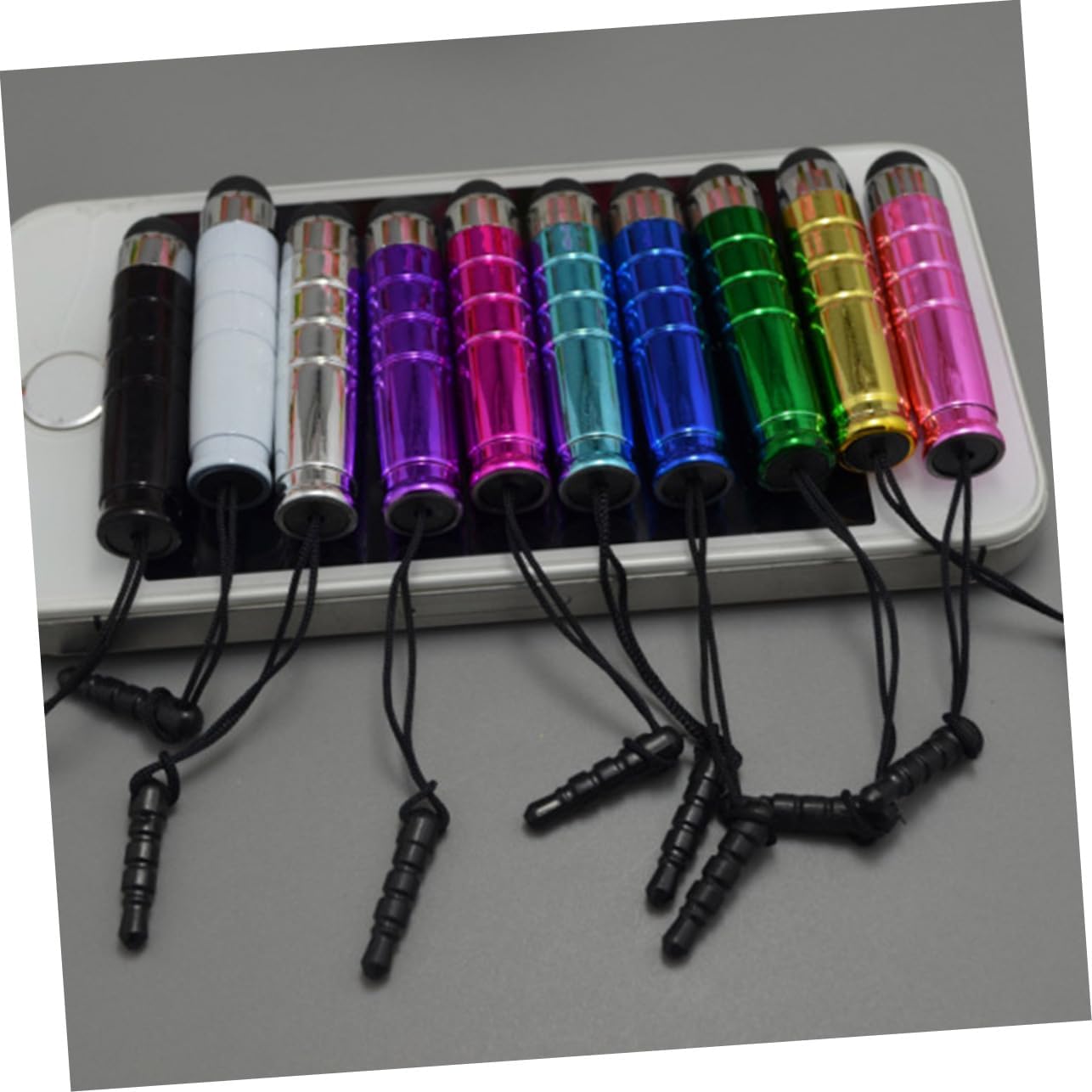 HOMSFOU Stylus Pencil with Brush, Headphone Jack Mobile Phone Accessory, Anti-Plug Attachment for Cell Phones
