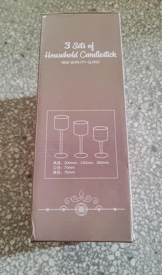 NUPTIO Tealight Candle Holders Glass: Set of 3 Long Stemmed Candle Stands for Dinner Table Centerpiece - Monet Candleholders Pillar Floating Candles