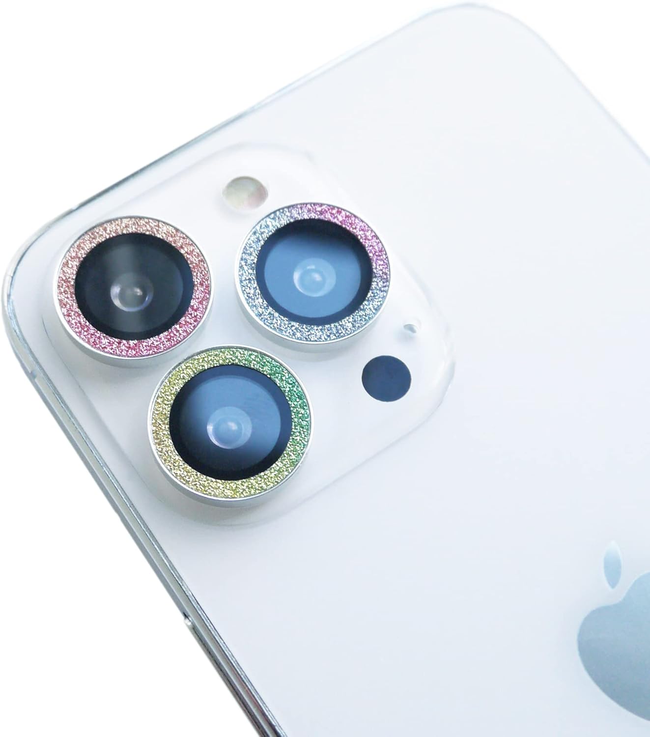 Lens Case for iPhone 13 Pro Max 6.7"/iPhone 13 Pro 6.1", [3 Pack] DMaos Diamond Glitter Ring Cover Circle Anti-Scratch