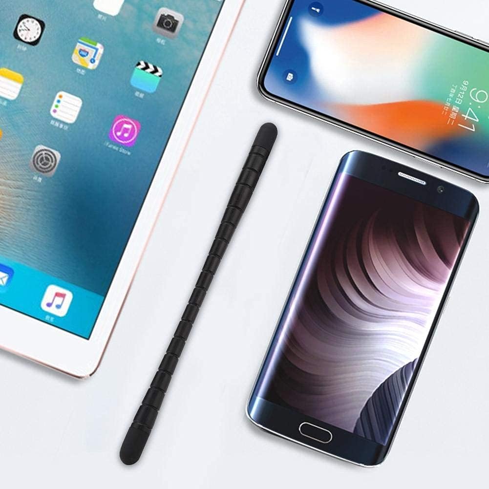 Junluck Black Double-Head Capacitive Stylus Pen for Touch Screen Phone and Tablet