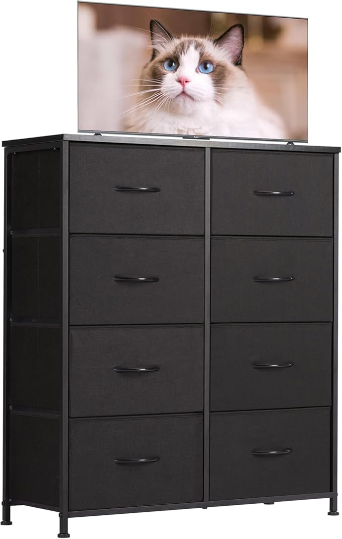 OLIXIS Dresser for Bedroom with 8 Drawers, Tall Fabric Dresser for Storage and Organization, Bedroom Dressers, Chest of Drawers for Living Room, Closet