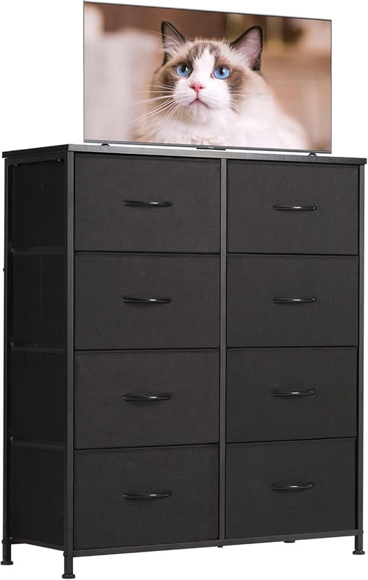 OLIXIS Dresser for Bedroom with 8 Drawers, Tall Fabric Dresser for Storage and Organization, Bedroom Dressers, Chest of Drawers for Living Room, Closet