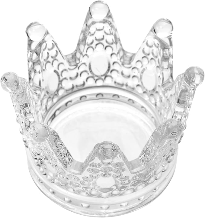 SOUJOY 18 Pack Tealight Candle Holder, Glass Crown Candle Holder, Crystal Votive Candle Stand for Dining Table Centerpiece Home Decor Wedding Part