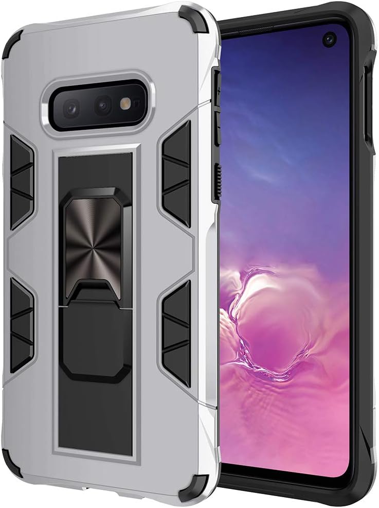 Military Grade Case for Samsung Galaxy Note 8, Built-in Kickstand, Heavy Duty Shockproof Cover, Silver