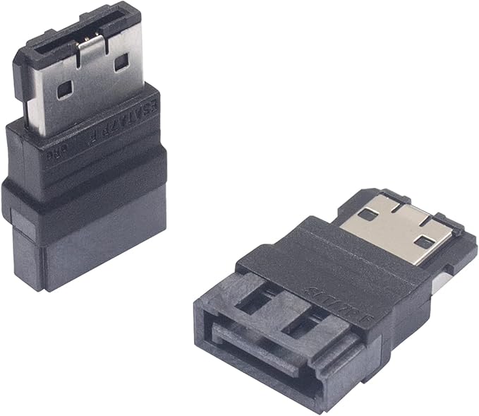 Duttek SATA to ESATA Adapter, Sata Adapter, ESATA 7Pin Female to Male Extende Connector. (2Pack)