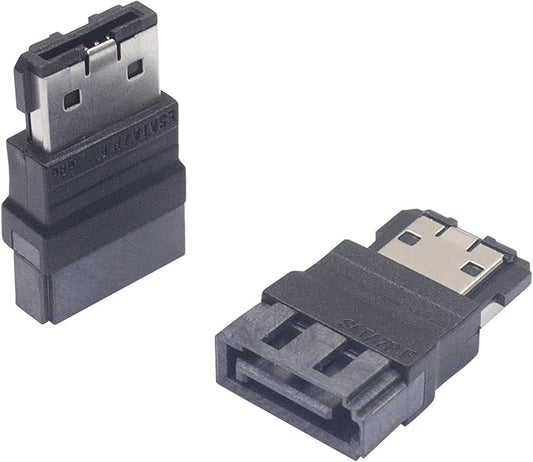 Duttek SATA to ESATA Adapter, Sata Adapter, ESATA 7Pin Female to Male Extende Connector. (2Pack)