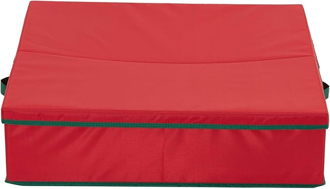 Household Essentials Christmas Wreath Storage Container, 24 Inch Holiday Wreath Storage Box with Handles, Sturdy Sides, Keeps Wreaths Free of Dust and Pests in Storage