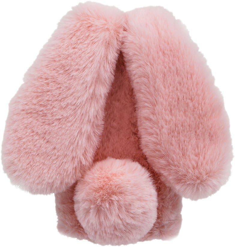 Rabbit Fur Ball Case for Samsung Galaxy Note 8 - Luxury Cute 3D Diamond Winter Warm Soft Furry Phone Cover