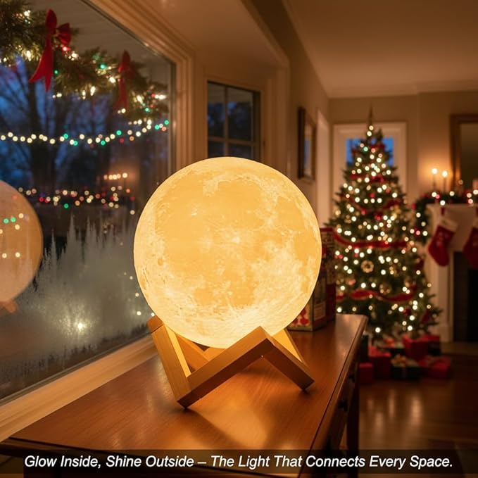 Mydethun 7.1 Inch Large 16 Colors Moon Lamp – 148 Combination Modes, Remote/Touch Control, Rechargeable LED Night Light, Thanksgiving Décor, Gifts for Women, Party Favors Décor