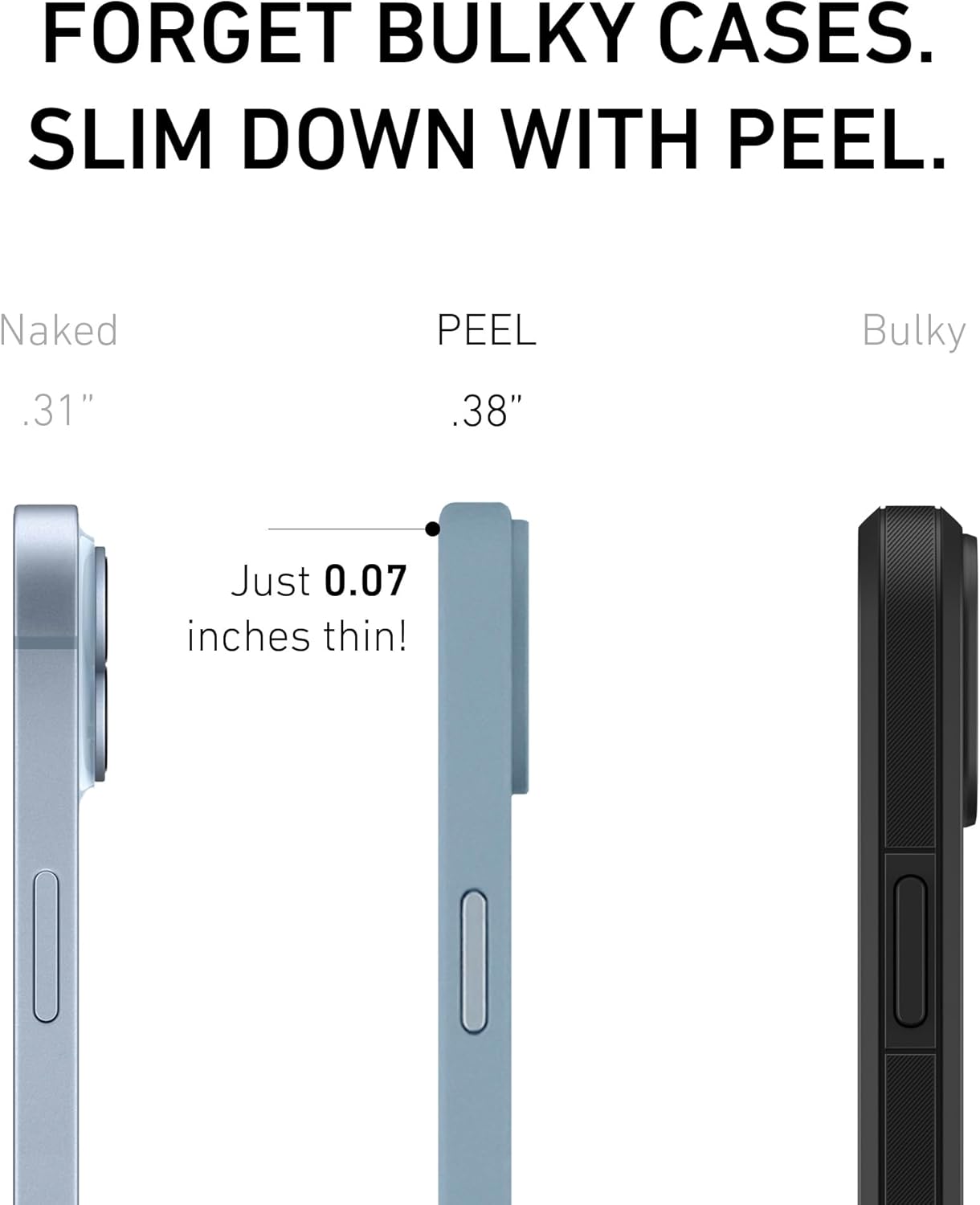 PEEL Magnetic Case for iPhone 14 Plus (Sierra Blue) – Ultra Slim, Minimalist Design
