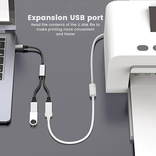 USB C Male to Dual USB A Female Adapter(10 inch long), USB C to Double USB A Splitter, C to Two Type A 2.0 OTG Adapter, Multiple Hub for Laptop,Tablet,Telephone,Flash Disk Drive, Gaming Consoles(Grey)