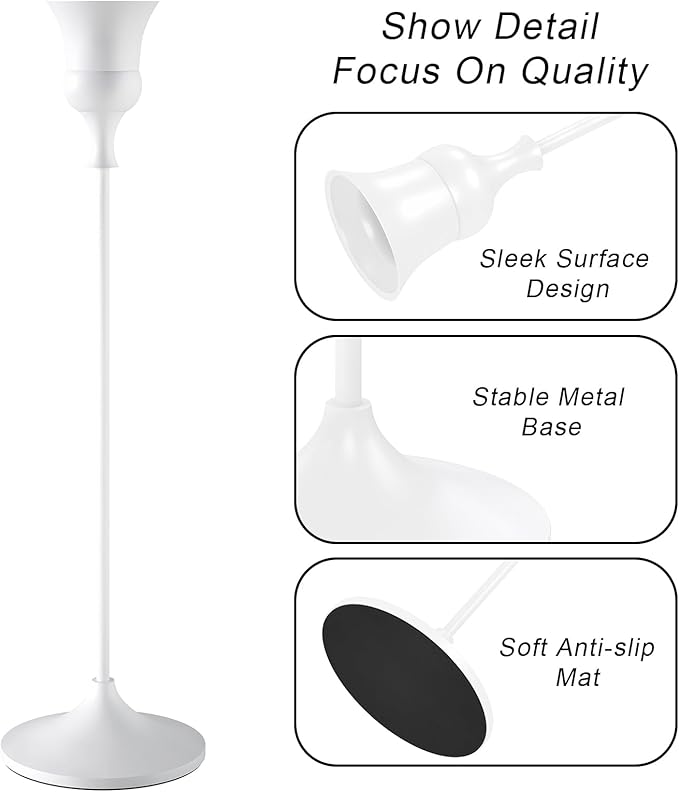Candlestick Holders White, 3 Packs Taper Candle Holder for Candlesticks, Candle Sticks Holder Decor for Home Decor