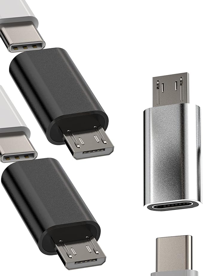 USB C Female to Micro USB Male Adapter(3pack) Type C Cable Charger Android Connector for Ipad Charging Cord Converter Compatible for Samsung Galaxy S7 S6 Edge Nexus 5 LG 4 K20 Tablet PS4 MP3