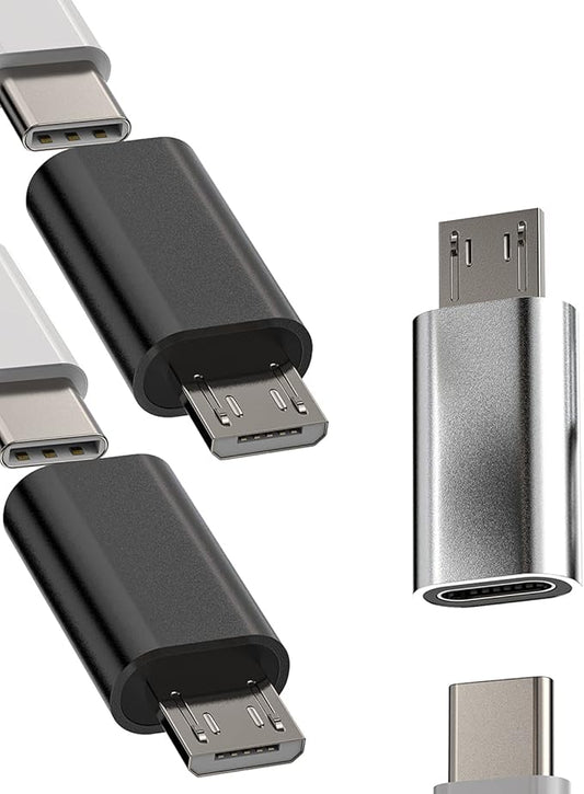 USB C Female to Micro USB Male Adapter(3pack) Type C Cable Charger Android Connector for Ipad Charging Cord Converter Compatible for Samsung Galaxy S7 S6 Edge Nexus 5 LG 4 K20 Tablet PS4 MP3