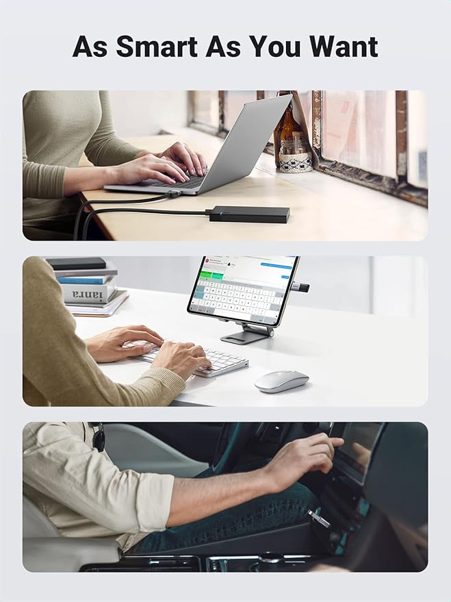 UGREEN USB-C Adapter (2 Pack), USB-C Male to USB 3.0 Female Adapter for MacBook Pro, iPhone 15 Plus, iPad Pro and More Type-C or Thunderbolt 3 Devices