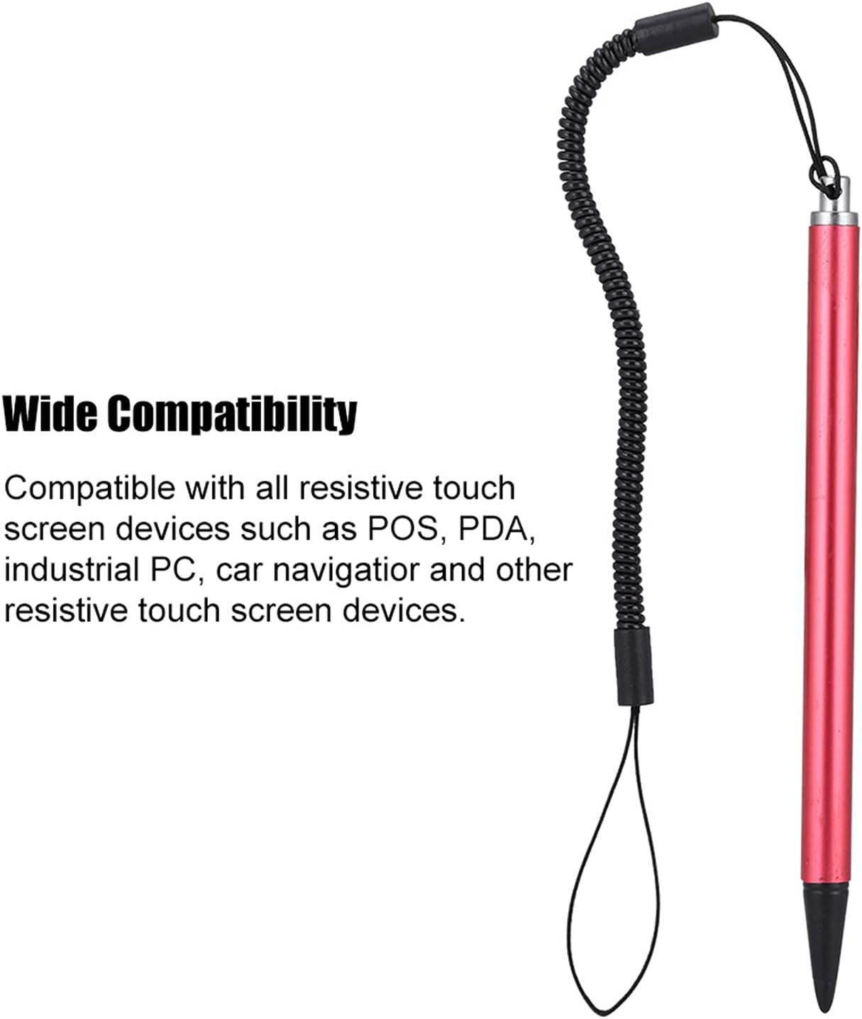 getac v110 Stylus Yctze, Resistive Touch Painting Pen with Spring Rope for POS PDA Navigator (Red)
