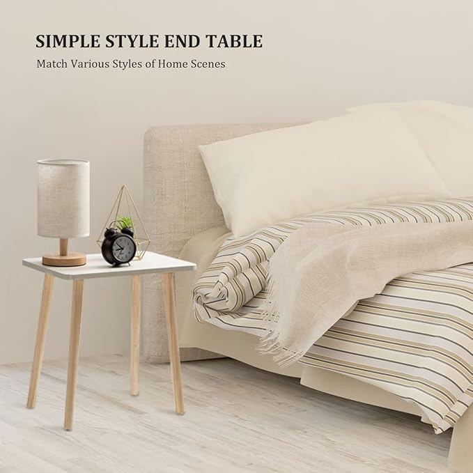 FORAOFUR Nursery Side Table, Small End Table Accent Table Living Room Balcony Office, Modern Side Bedside Home Decor, for Small Spaces, Easy Assembly