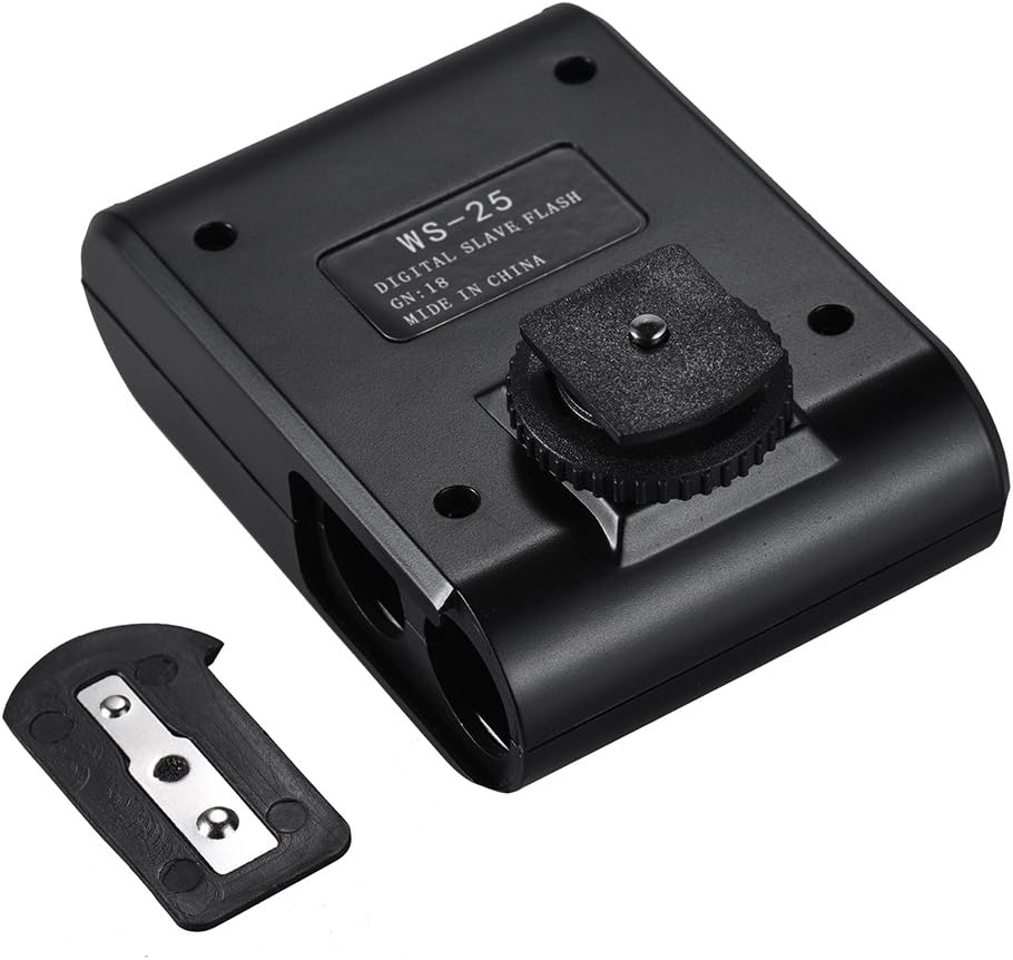 WS-25 Professional Mini Digital Slave Flash Speedlite On-Camera Flash with Universal Hot Shoe GN18 for Canon Nikon
