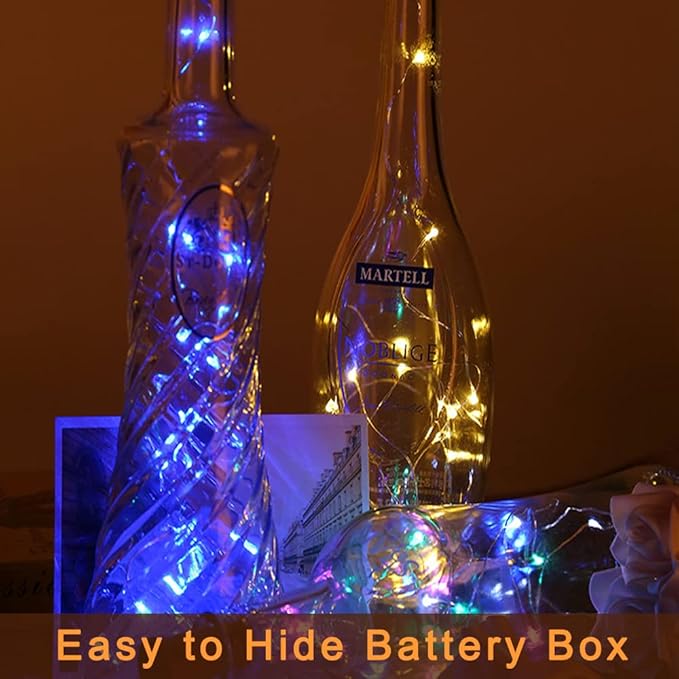 Fairy Lights Battery Operated String Lights, 6 Pack Mini Lights 20 LED 7ft Twinkle Firefly Starry Light for DIY Craft Mason Jar Bedroom Wedding Party Table Christmas Decoration (Mix-Colored)