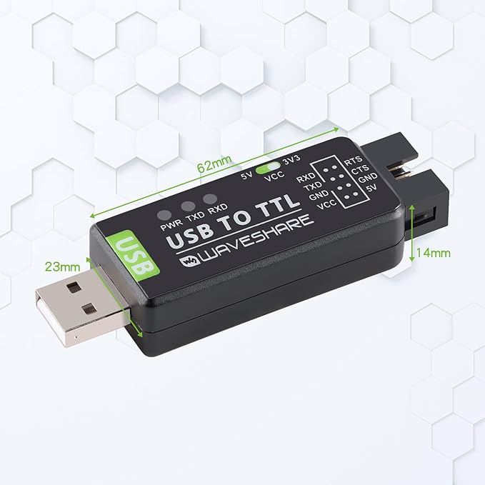 Industrial USB to Serial Adapter UART Serial Adapter FT232RL Serial to USB Converter USB to TTL Adapter Port Module Support Multi Systems and Multi Protection Circuits with Shell