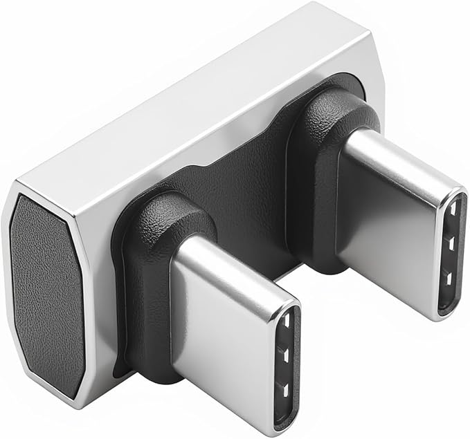 Duttek 180 Degree USB C to USB C Adapter 240W PD, 40Gbps Data & 8K Video, U Shape Type C Male to Male Adapter for Thunderbolt 4/3,Switch, Laptop, Tablet, Phone 1Pack