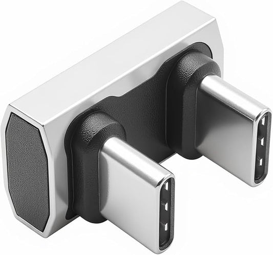 Duttek 180 Degree USB C to USB C Adapter 240W PD, 40Gbps Data & 8K Video, U Shape Type C Male to Male Adapter for Thunderbolt 4/3,Switch, Laptop, Tablet, Phone 1Pack