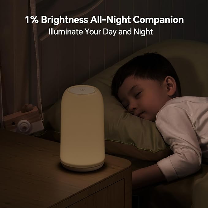 Outdoor Cordless Table Lamps Rechargeable, Touch Lamp [Sleek Design & RGB Mode] 4-Level Brightness Outdoor Lamps for Patio, LED Lamp Multi-Color Smart Nightstand Lamp for Outdoor Table lamp