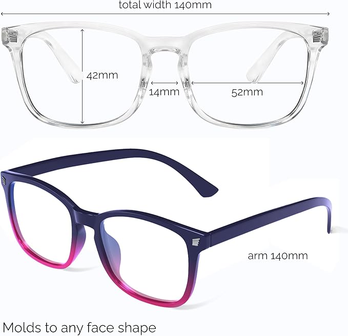 livho High Tech Blue Light Glasses - Advanced Blue Light Blocking Computer Glasses - Screen Fatigue & UV Protection