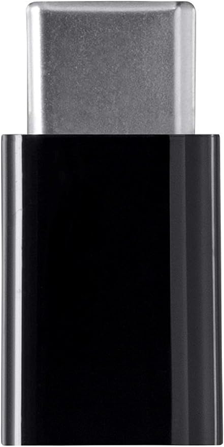 Monoprice USB-C to Micro B Adapter - Black, Male to Female with Gold Plated Contacts (Pack of 2)