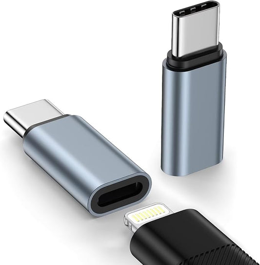 2 Pack [Apple MFi Certified] Lightning to USB C Adapter for iPhone 17/Air/17 Pro/17 Pro Max/16e/16 Pro Max/16 Plus,USB Type C to Lightning Adaptor Fast Charging & Data Sync,Not for Headphone/Audio/OTG