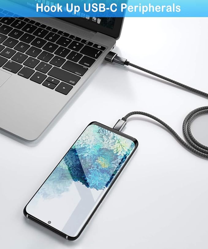 USB to USB C Adapter 10 Pack,Type C Female to A Male Charger Converter for Apple Watch Ultra iWatch 8 7,iPhone 16 15 14 13 12 Pro Max Plus,Airpods,iPad 9 10 Air 5 Mini 6,Car, Galaxy S23 S24