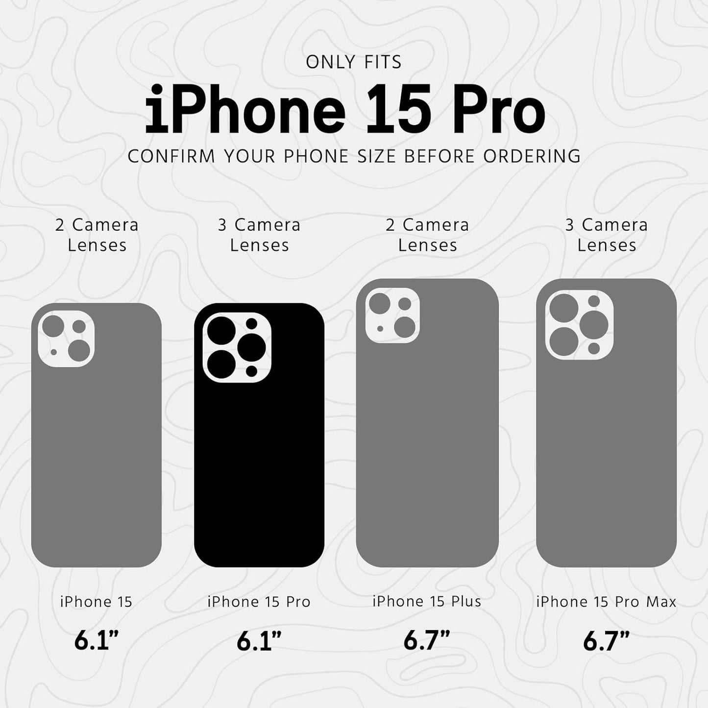 Pelican Shield Brushed Aluminum iPhone 15 Pro Case 6.1", Compatible with MagSafe, 21ft Military Grade Protection, Black