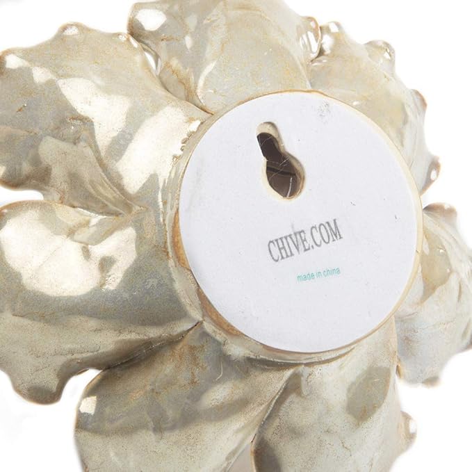 CHIVE ‘Coral’ Decorative Ceramic Flower — Beautiful & Unique Tablescape Piece — Large Opalescent Pearl White Flower