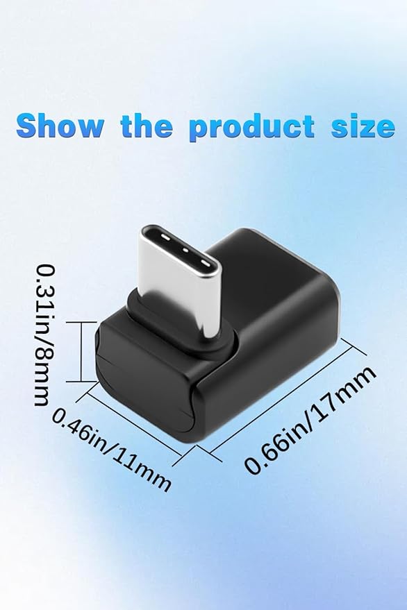 Duttek USB C 90 Degree Adapter [240W 80Gbps 8K@60Hz], 90 Degree USB C Adapter Compatible with Thunderbolt 5 Cable, Type-C Extender for Steam Deck, MacBook, Smart Tablet & Phone 2 Pack