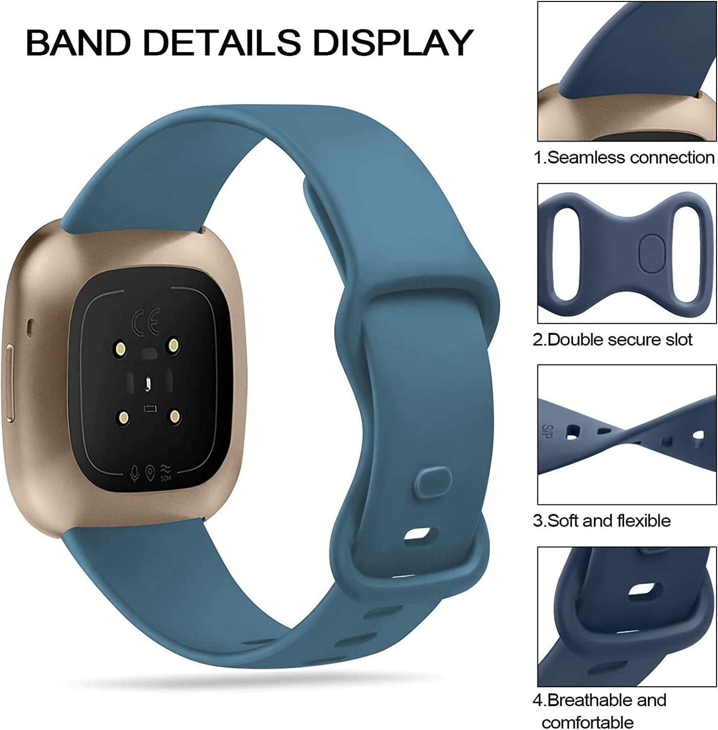 TOZO S3 Smart Watch Band - New Soft Silicone Sport Replacement Straps for TOZO S3 1.83 Inches Smart Watch