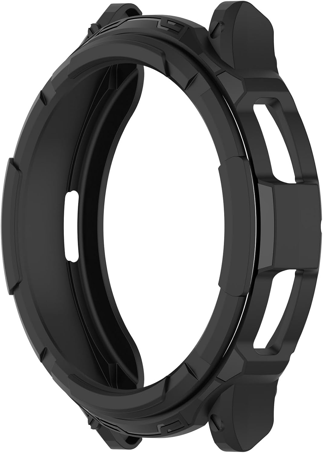 Protective Bumper Cover Case for Samsung Galaxy Watch 6 Classic 43MM 47MM Smartwatch Accessories (47MM, Black&Black)