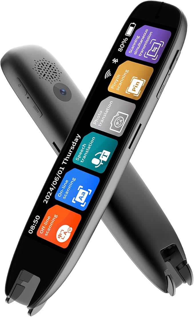 Translation Pen, 142 Language Translation Devices Translator Pen, Text Extract Pen, Pen Scanner for Travel Learning and Reading Disabilities Translation Pen