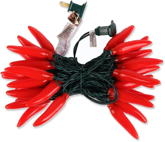 LIDORE Chili Pepper String Light Summer Kitchen Garden Patio Decoration Fairy Light Connectable Plug in UL Listed 35 Counts Red Chili 13FT