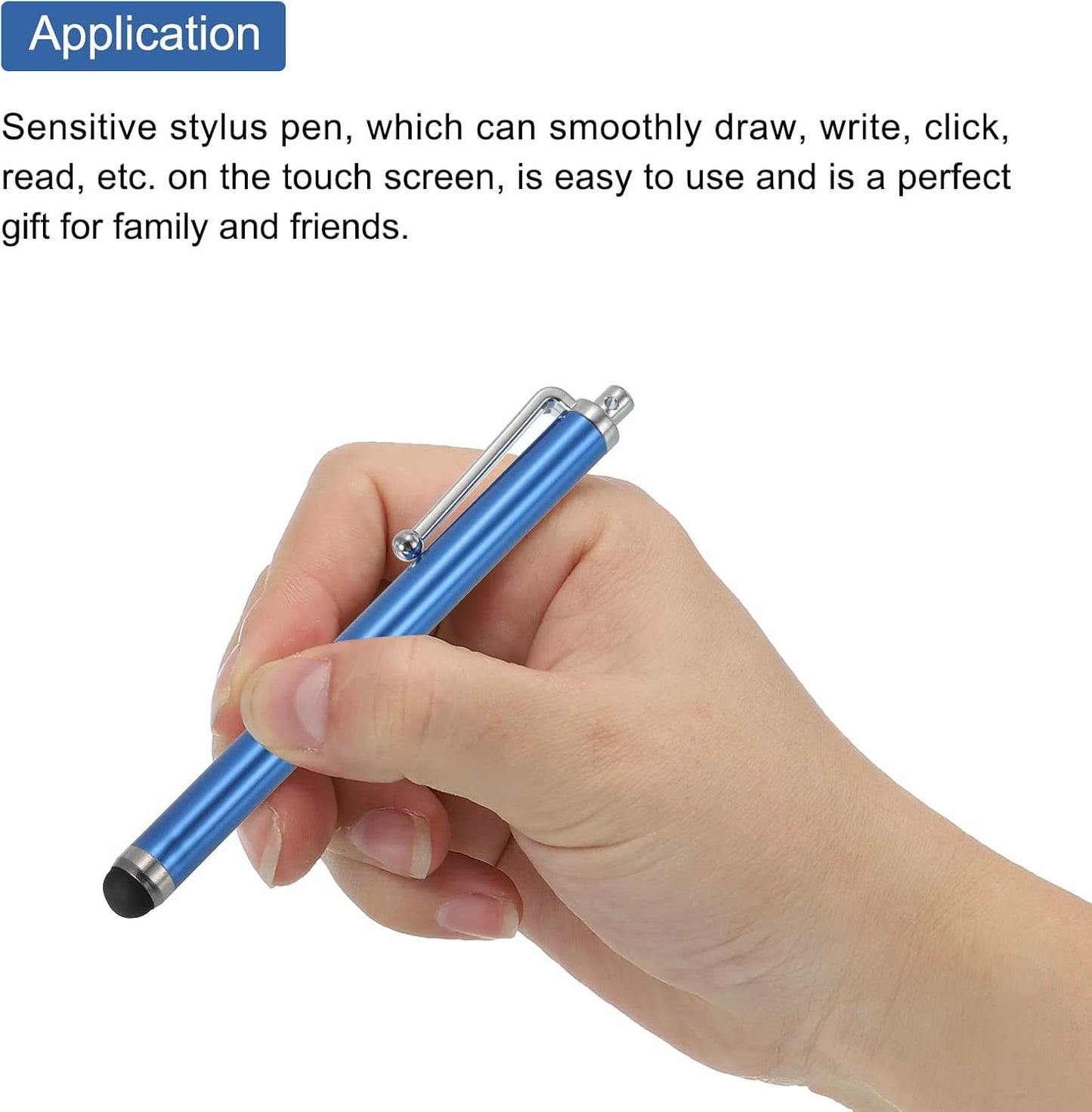 MECCANIXITY 5pcs Stylus Pens for Touch Screens, Universal Capacitive High Sensitivity for All Devices, Dark Blue