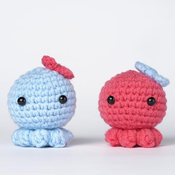 Wizardi Amigurumi DIY Crochet Kit - Octopuses F07N8-M47