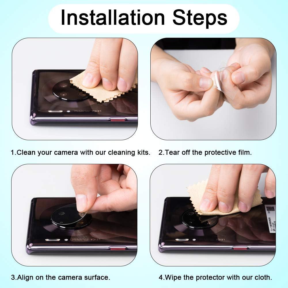 Orzero Camera Lens Protector (2 Pack) for iPhone 13/iPhone 13 Mini, Premium Metal Glass, HD Anti-Scratch Full Coverage